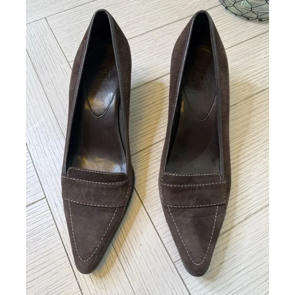 Ann Taylor Loft Brown Suede 2